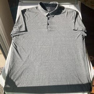 Apt, 9 Men’s Short Sleeve Polo Shirt Size 2XL, Solid Gray, Smart Temp